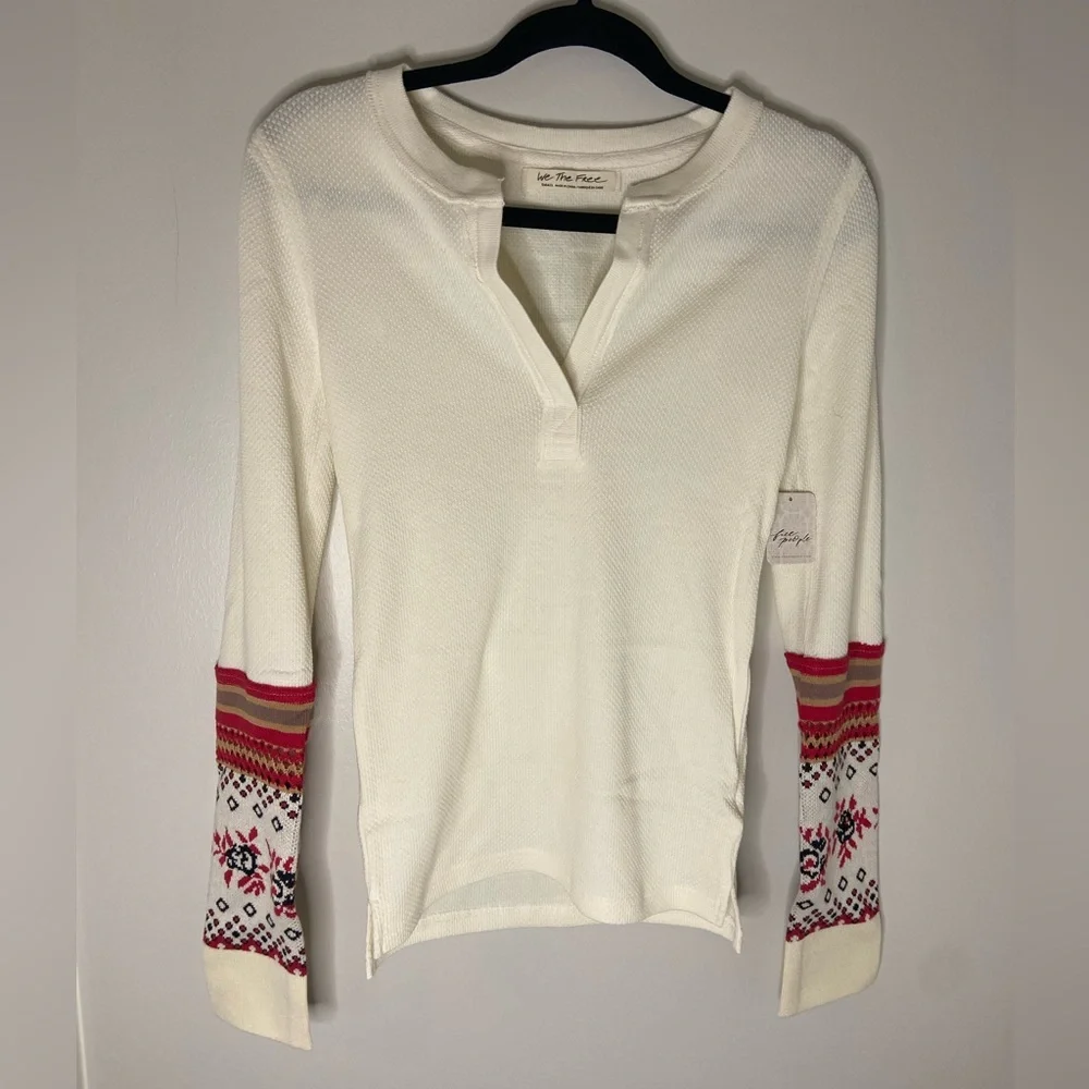 NWT Free People Mikah Layering Cuff In Cream Combo - Picture 2 of 5
